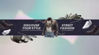 Black Trendy Fashion Promotion YouTube Thumbnail