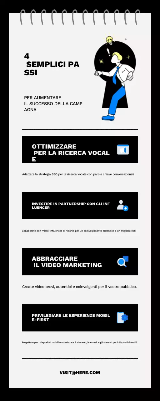 manuale di strategia di marketing moderno nero blu