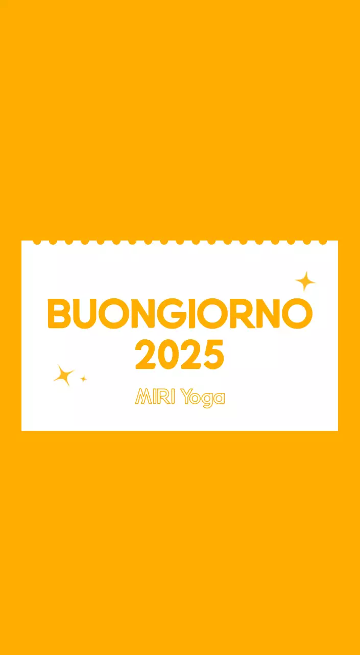 Calendario promozionale arancione dello yoga minimalista