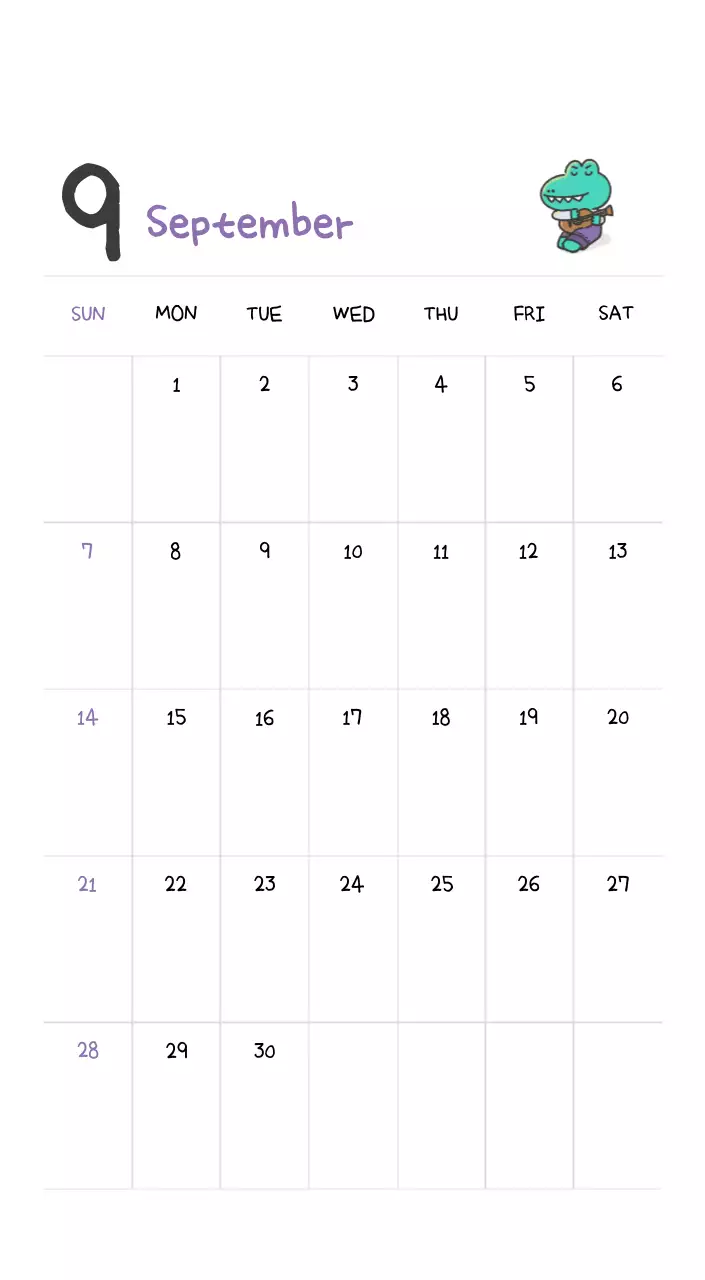 A calendar with a cute Argo illustration concept