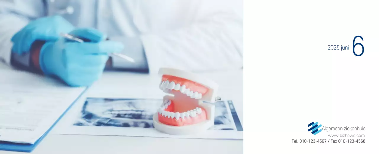 Navy Witte Eenvoudige Ziekenhuis Promotiekalender