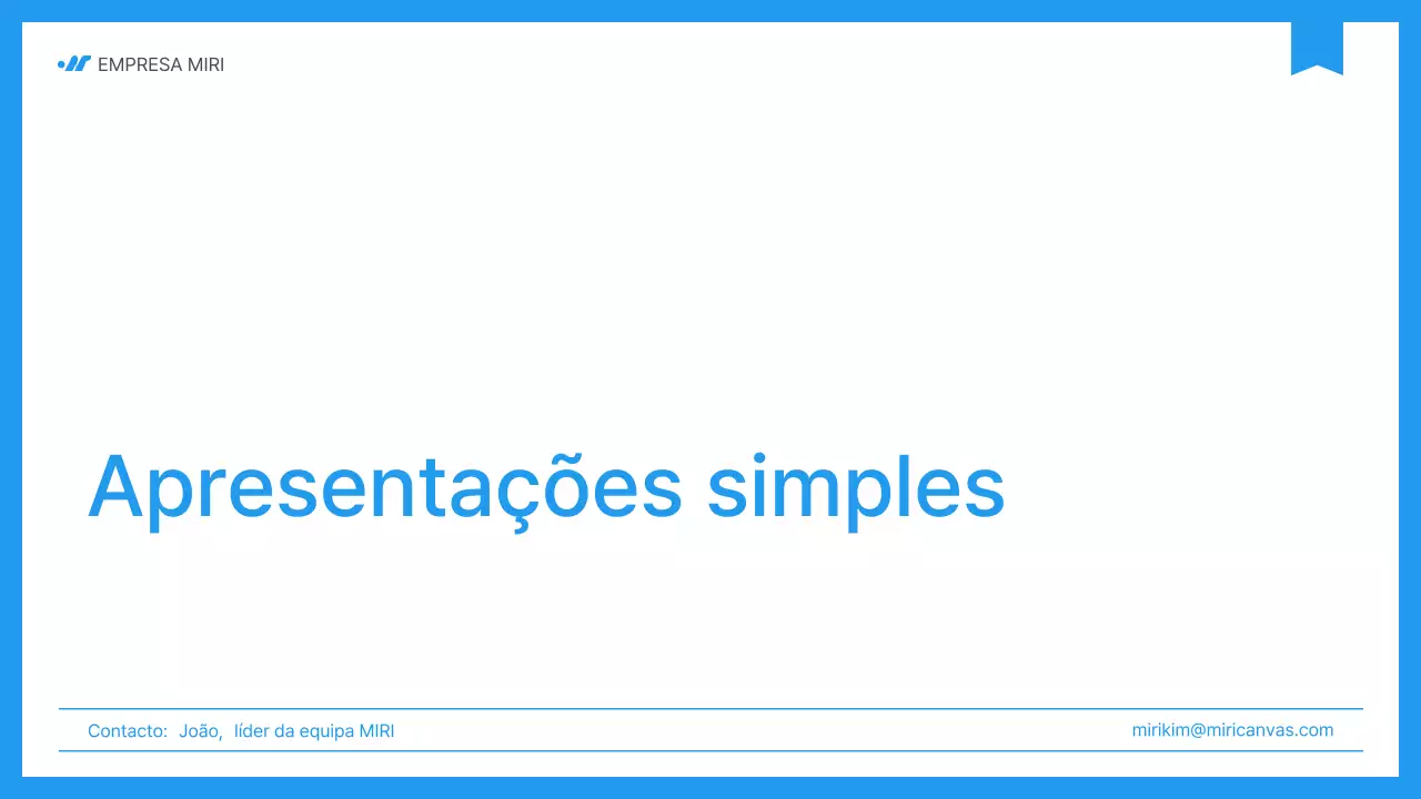 Relatório de empresa simples em azul e branco