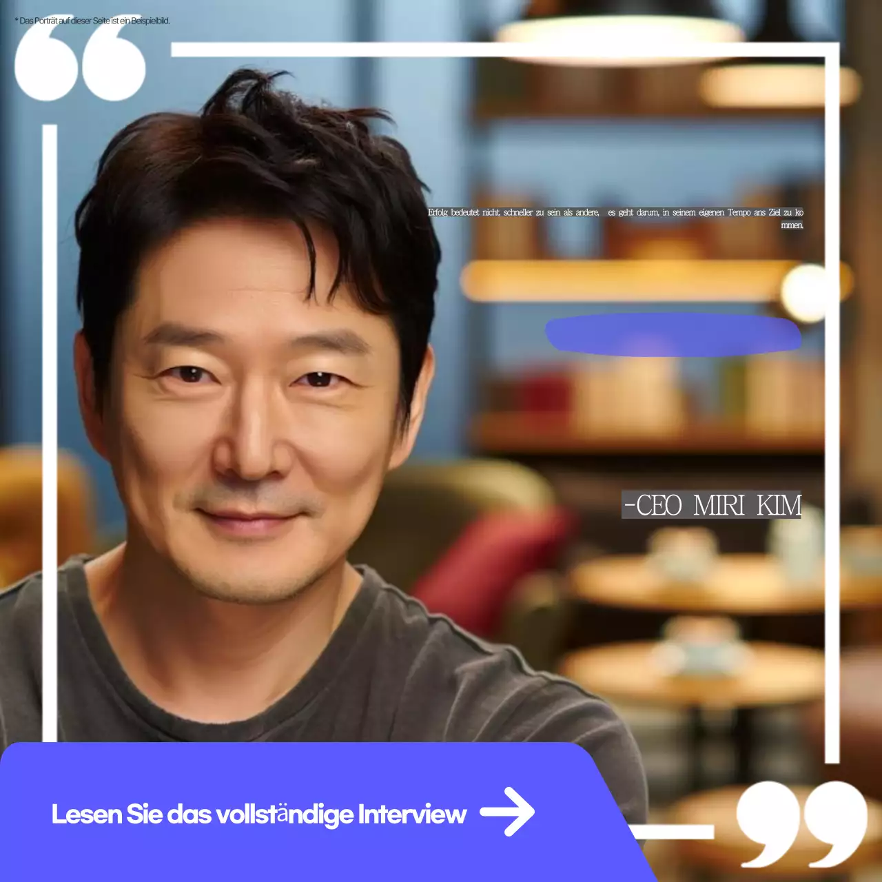 Blue Modern Interview Vorlage Sammlung