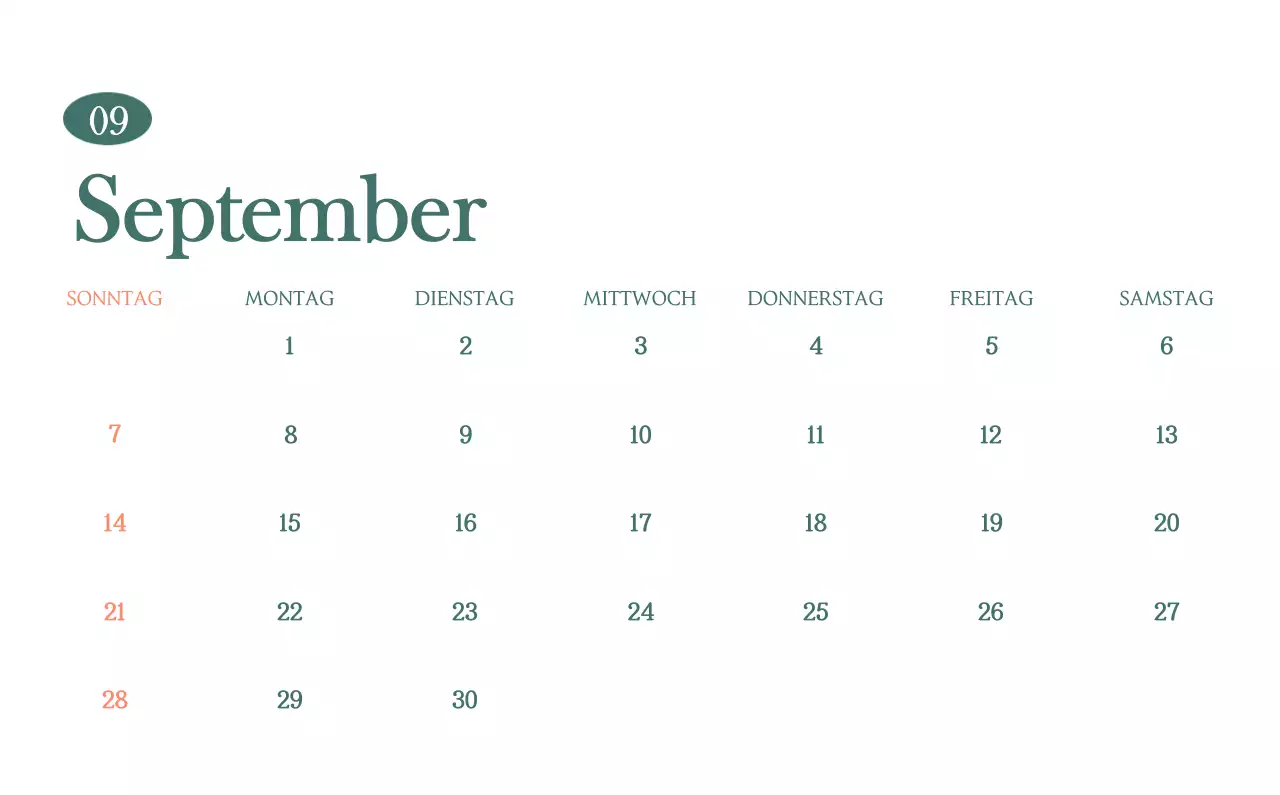 Ein moderner Café-Kalender mit Empfehlungen für das Getränk des Monats