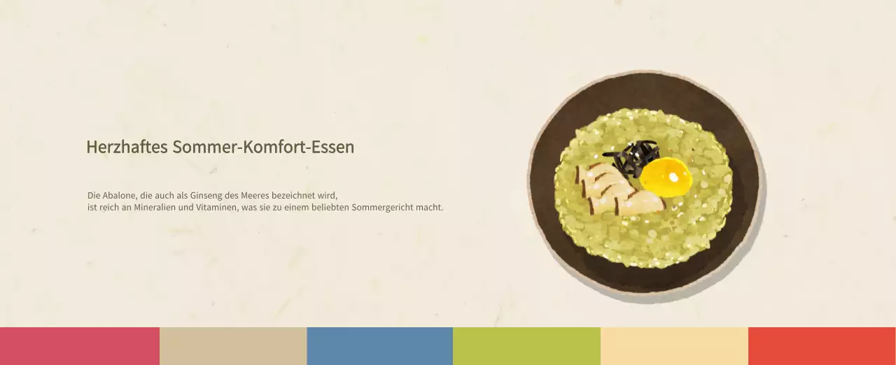 Beige Traditioneller Speisekalender