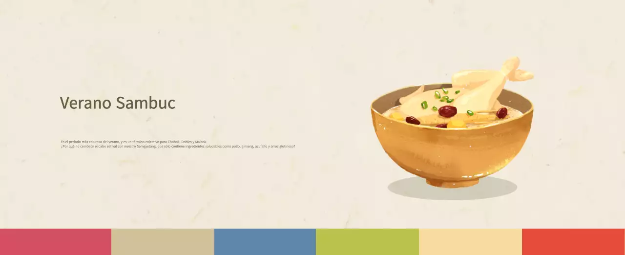 Calendario de comidas tradicionales en beige