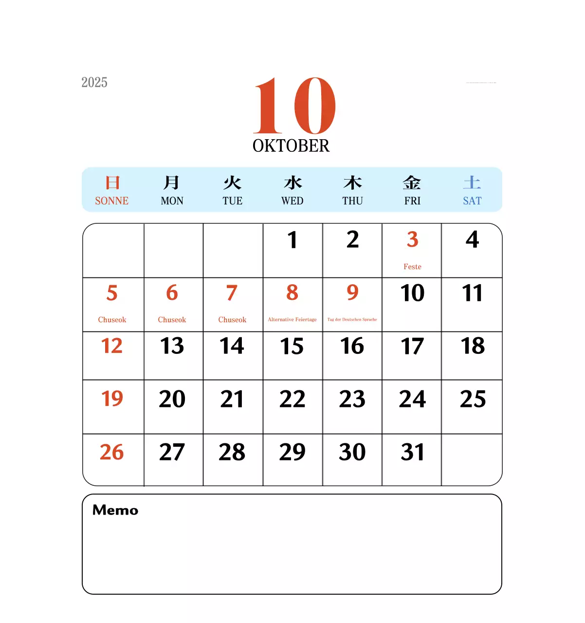 Retro-Konzept Erinnerungskalender in rot