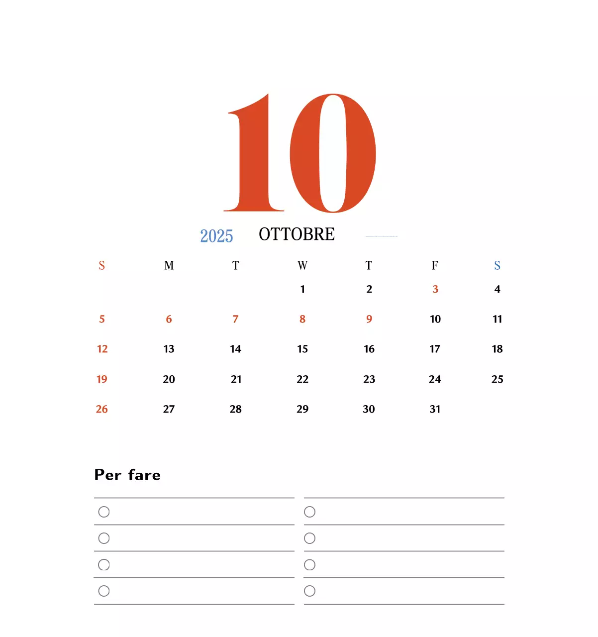 Calendario della memoria di concezione retrò in rosso