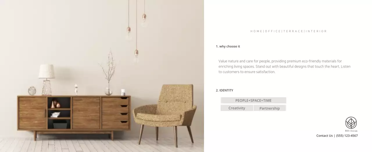 Beige Minimalist Interior Calendar