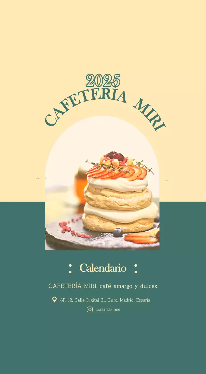 Un moderno calendario de cafeterías con recomendaciones para la bebida del mes
