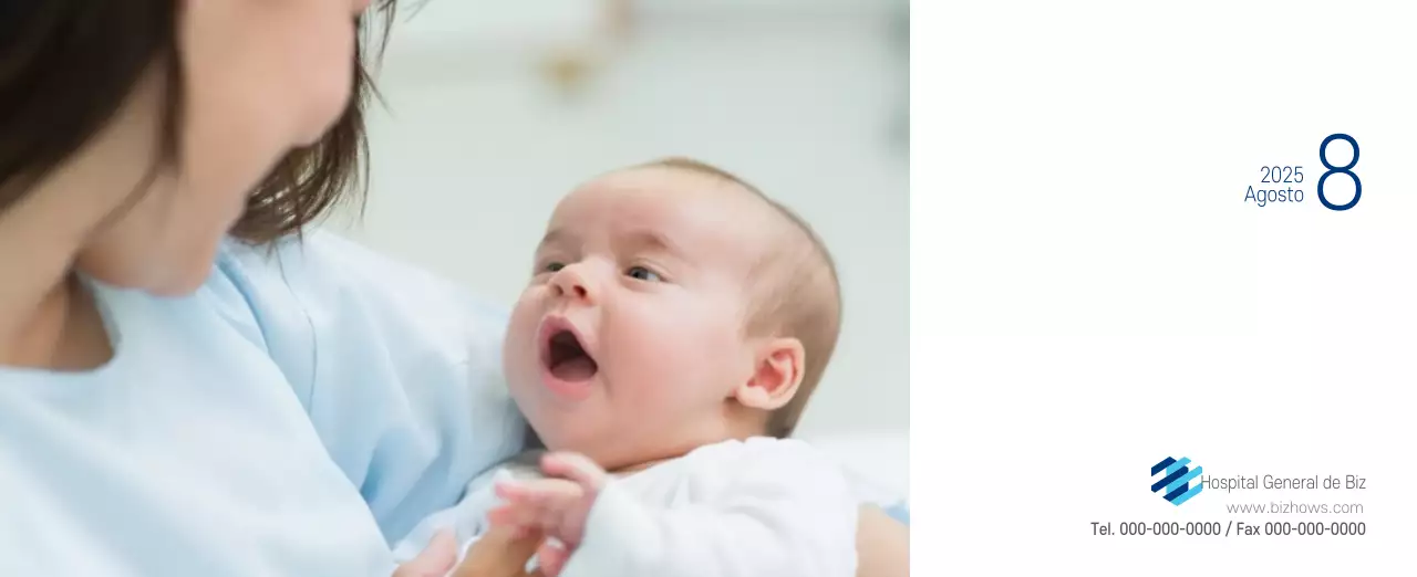 Calendario promocional Hospital Navy White Simple