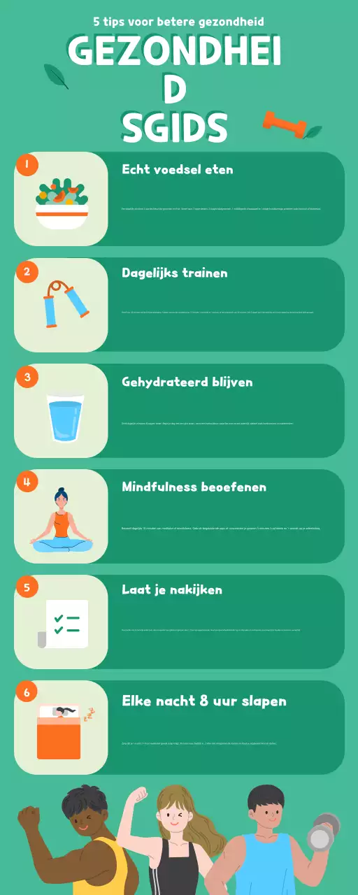 groene moderne gezondheidsgids