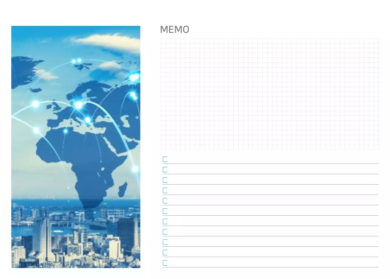 Blauwe minimalistische kalender