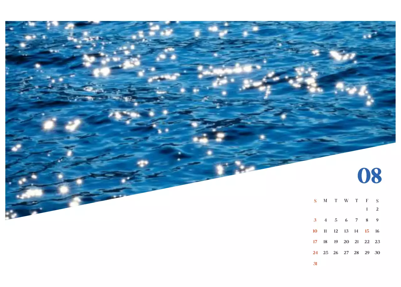 Calendario ospedaliero moderno blu