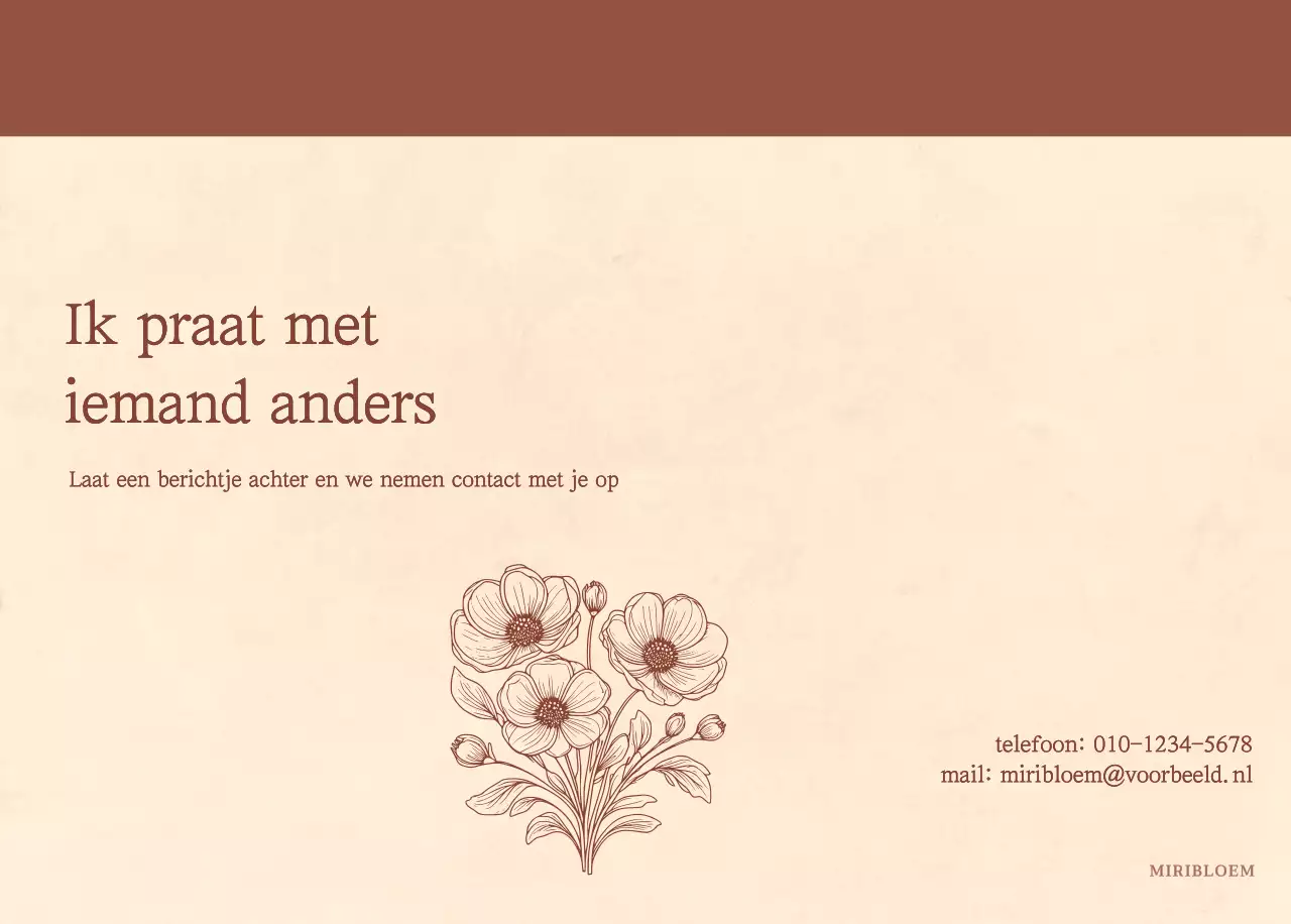 Een sentimentele bloemenkalender in lichtbruin en bruin geweven papierconcept