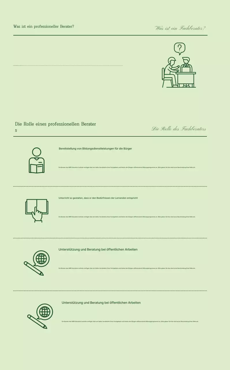 Förderung von Green Simple-Bildungsmaterialien