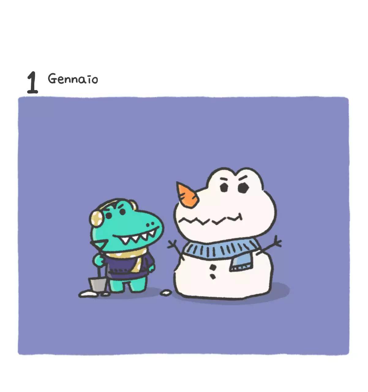 Un calendario con un simpatico concetto di illustrazione di Ago