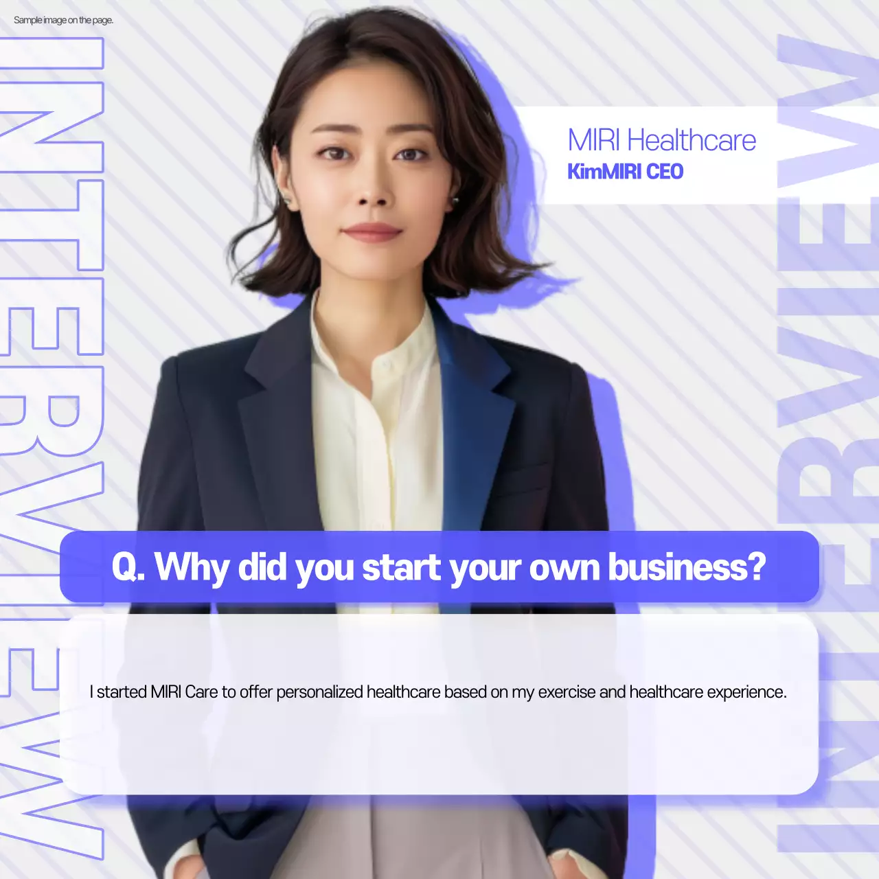Blue Modern Interview Template Collection