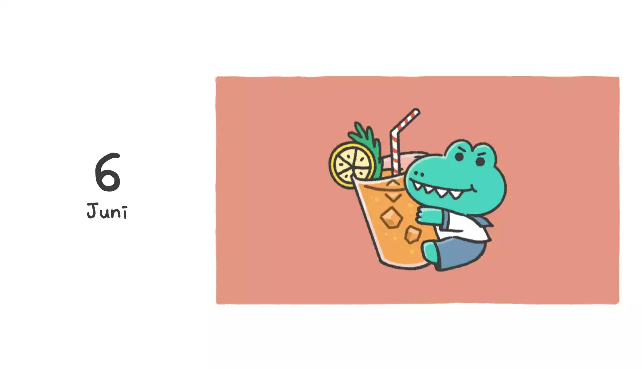 Een kalender met een schattig Ago-illustratieconcept