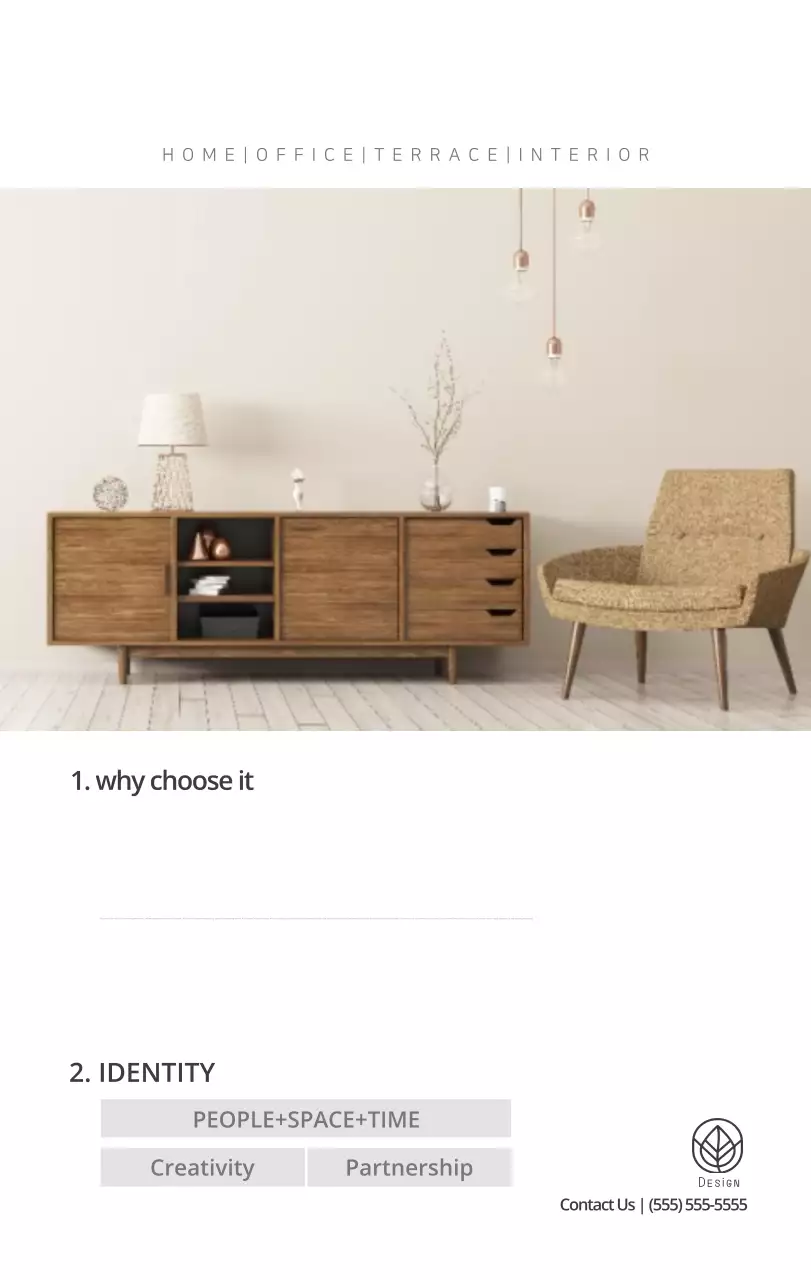 Kalender interior minimalis berwarna krem