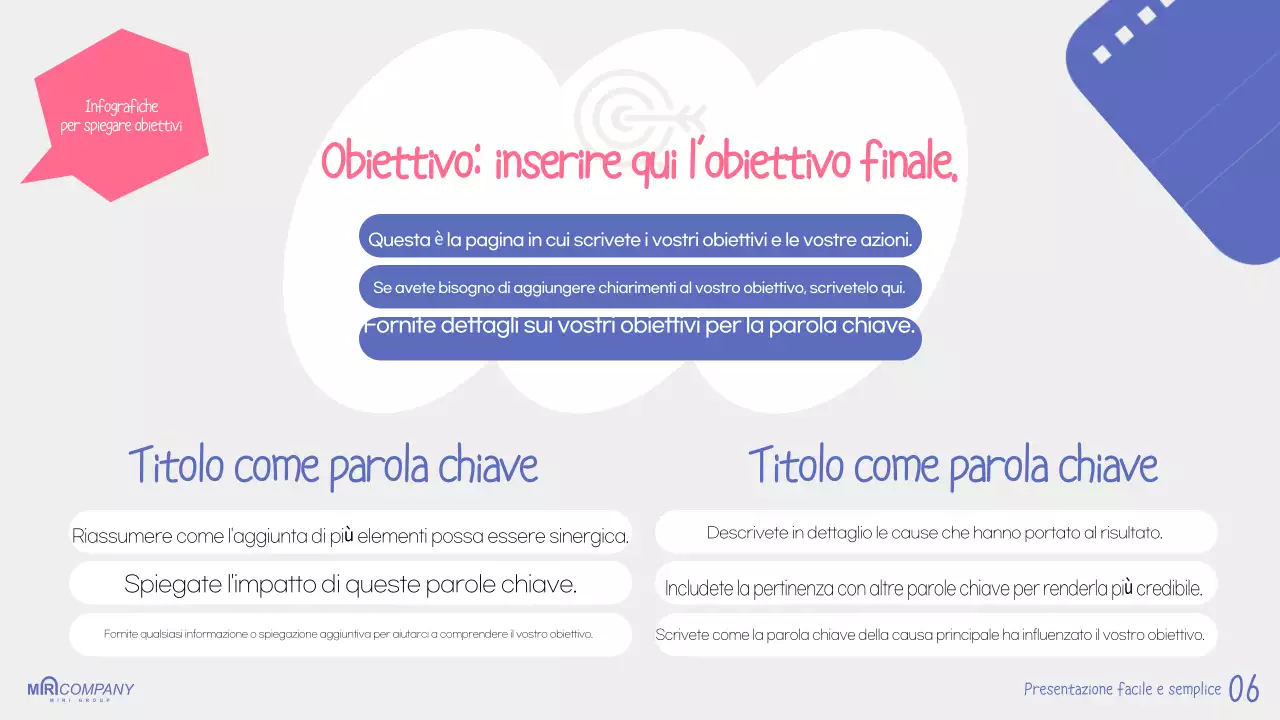 Guida alla presentazione blu semplice