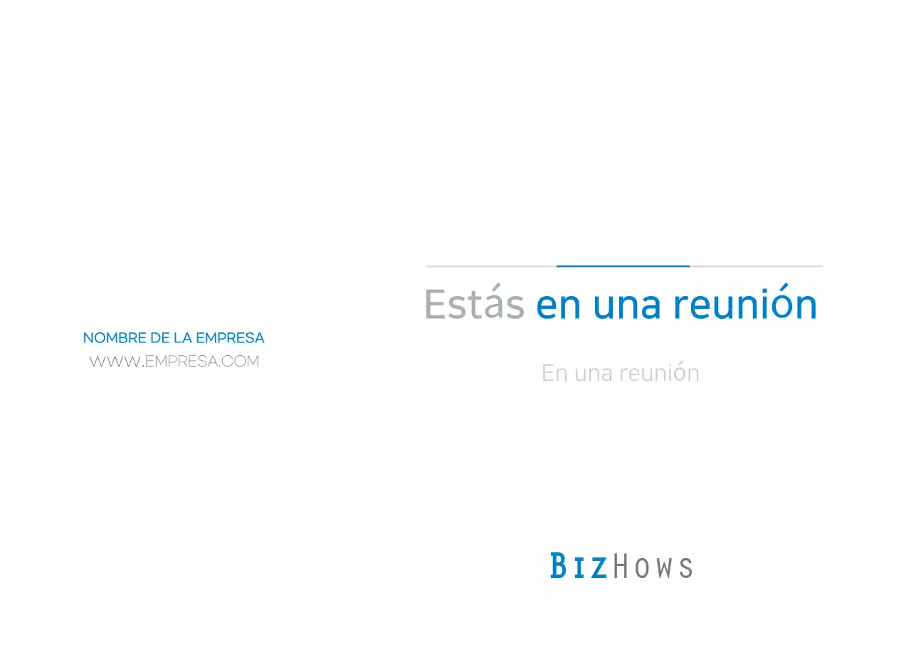 Calendario minimalista azul Promociones de empresa