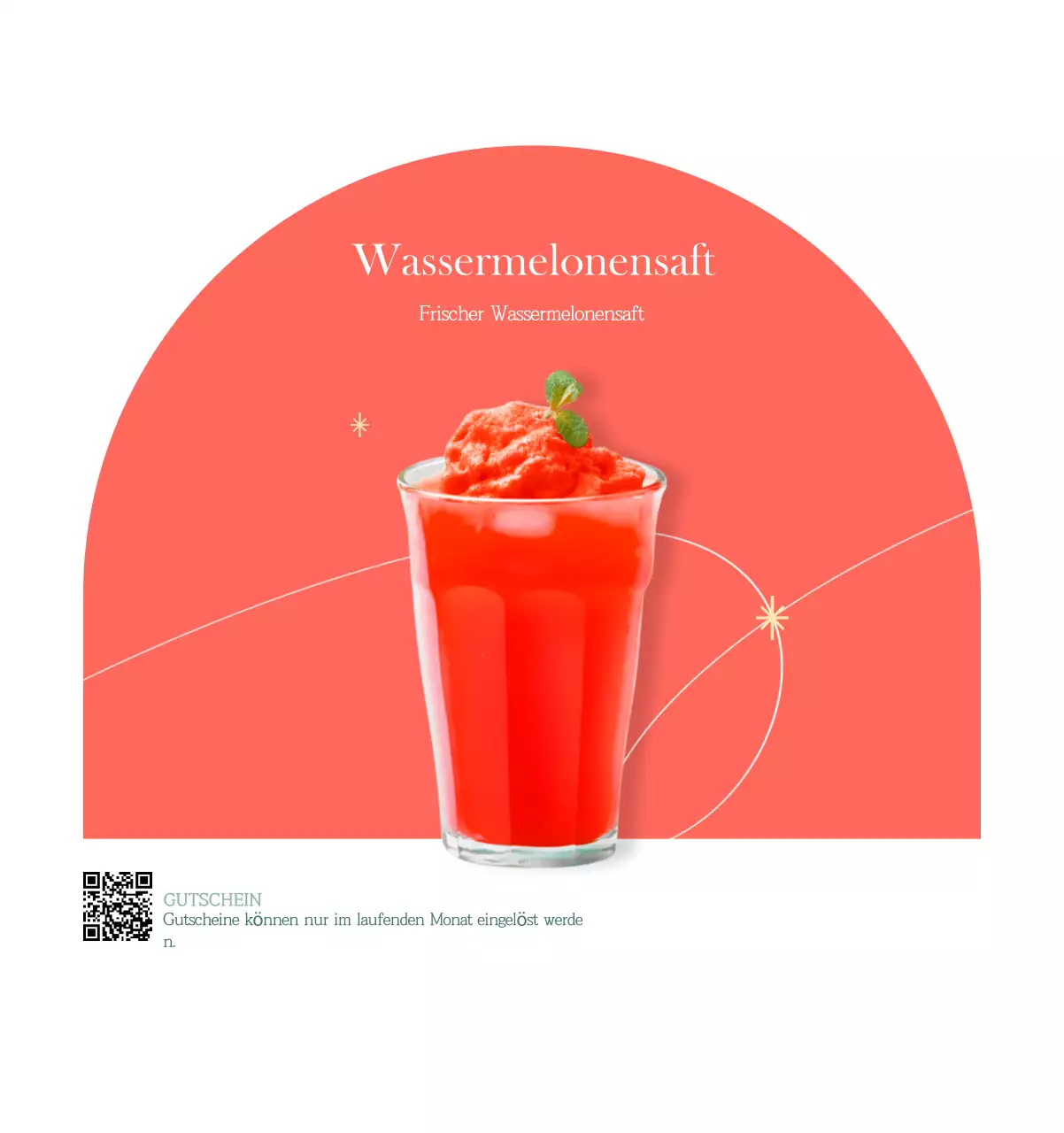 Ein moderner Café-Kalender mit Empfehlungen für das Getränk des Monats