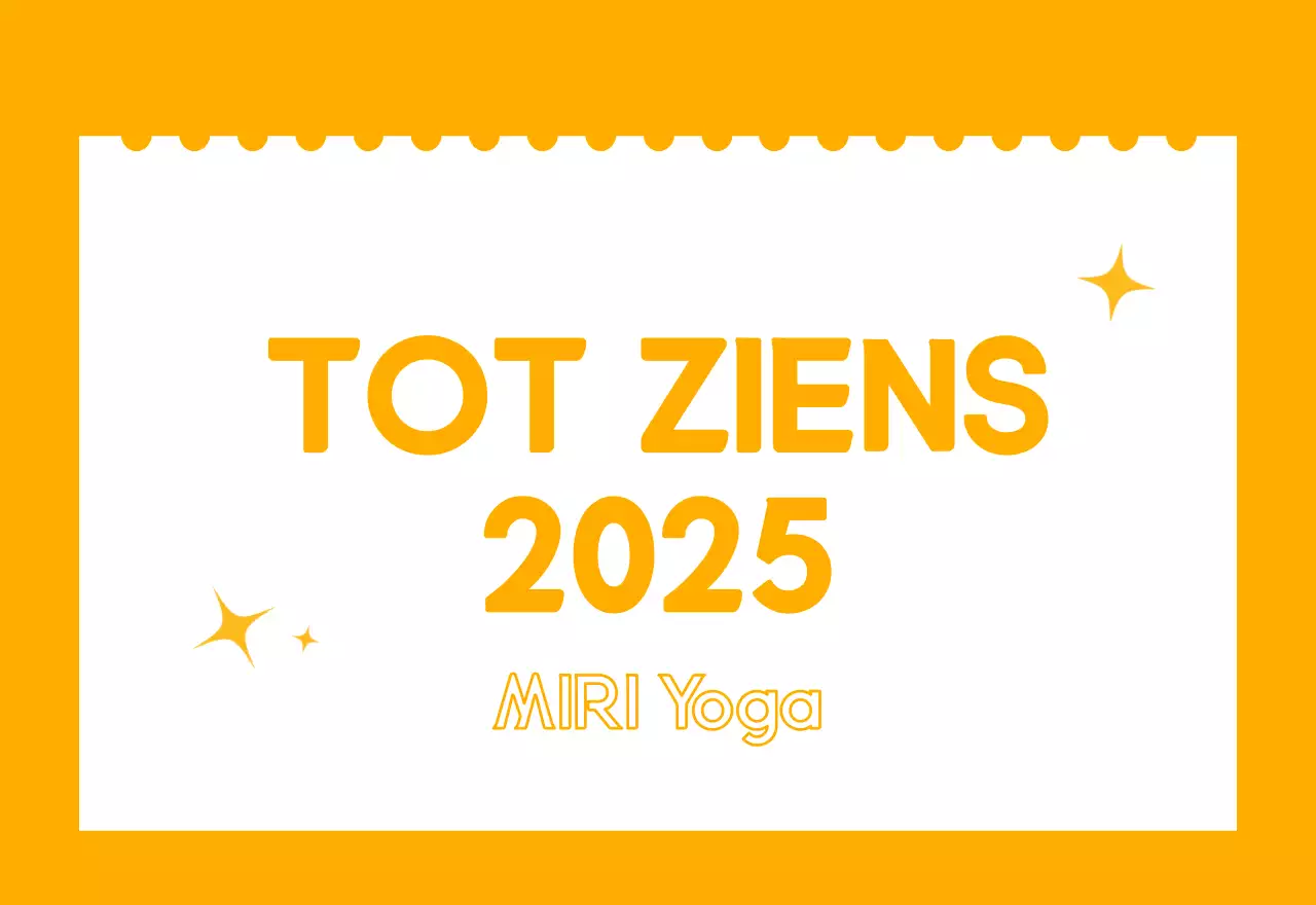 Oranje Minimalistische Yoga Promotiekalender