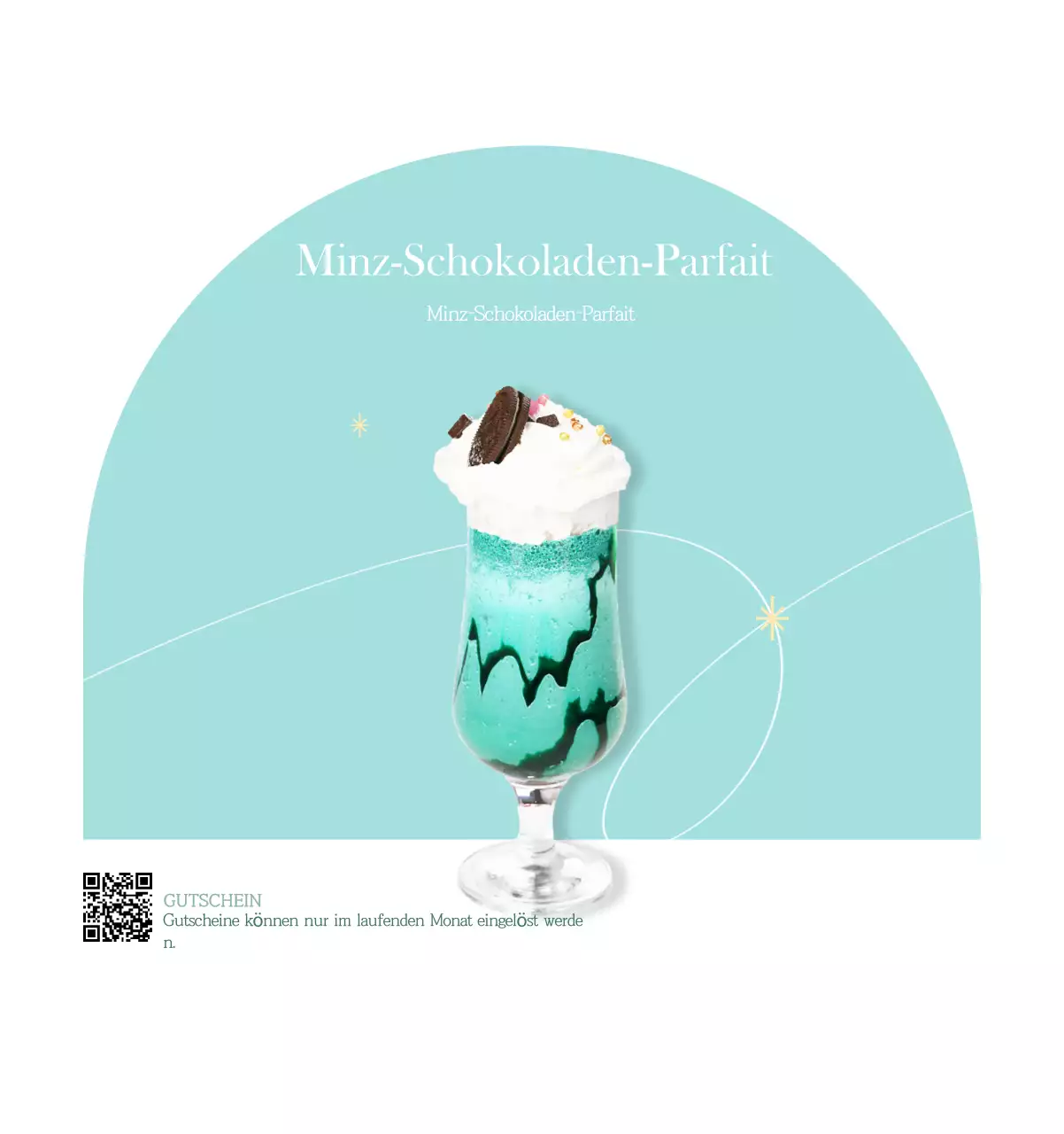 Ein moderner Café-Kalender mit Empfehlungen für das Getränk des Monats