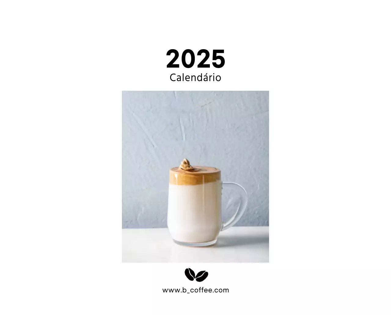Um café sentimental branco e castanho