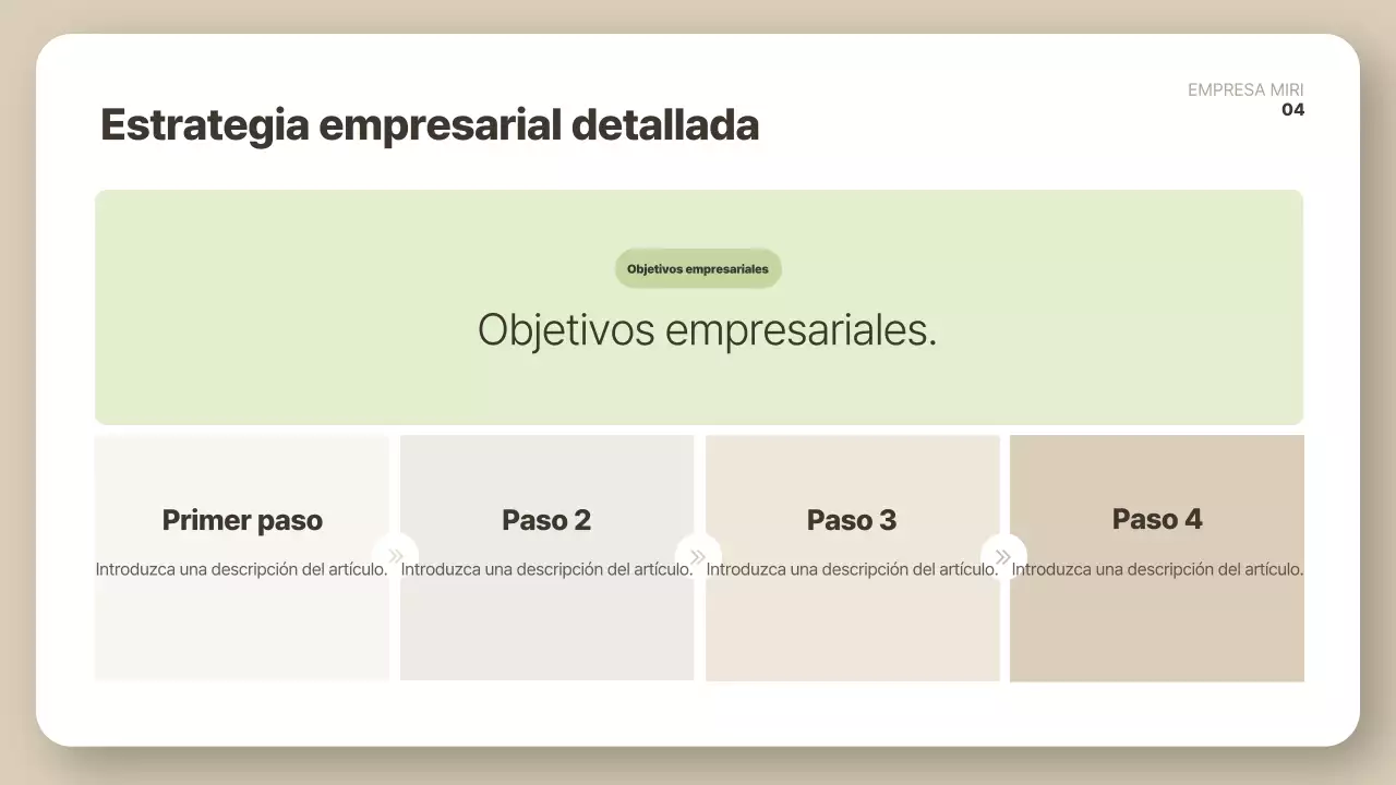 Descripción del informe Beige clean