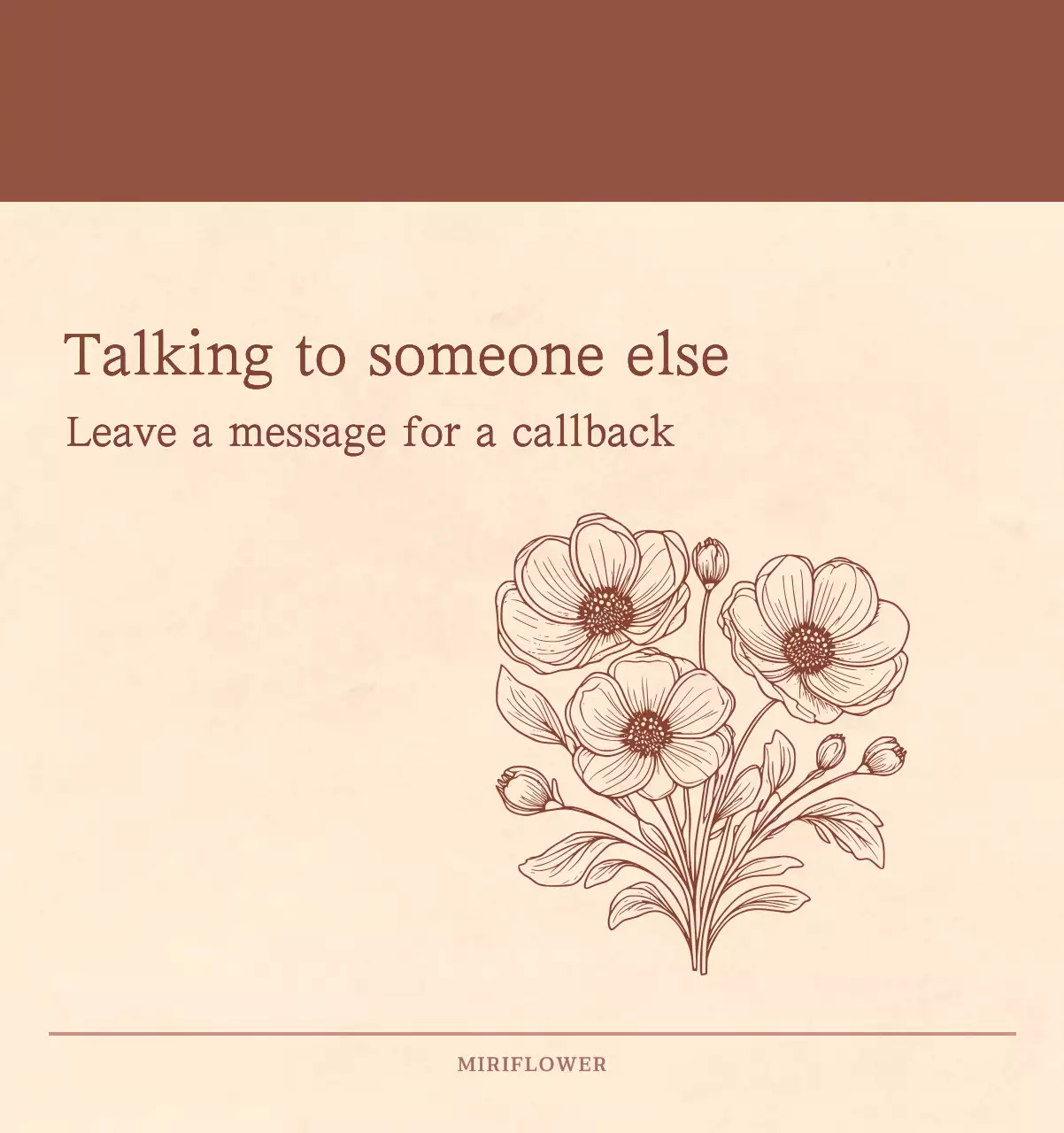 Kalender toko bunga sentimental dengan konsep kertas tenun berwarna coklat muda dan coklat