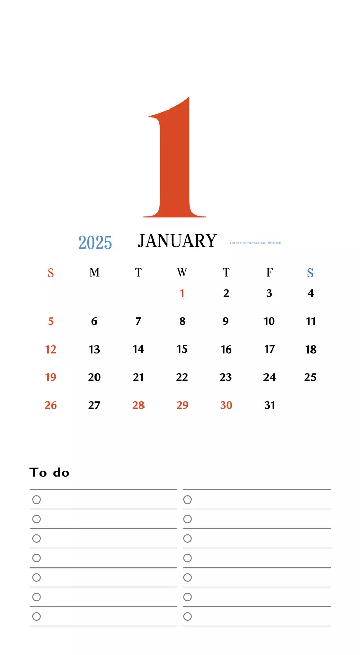 Retro concept nostalgia calendar in red