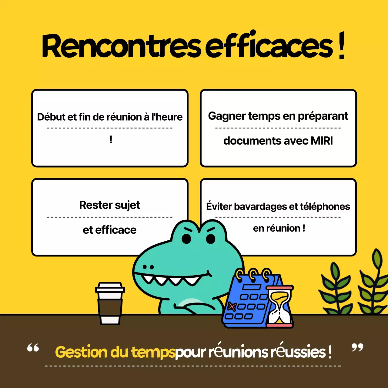 La lettre d'information jaune et jolie de la réunion d'entreprise