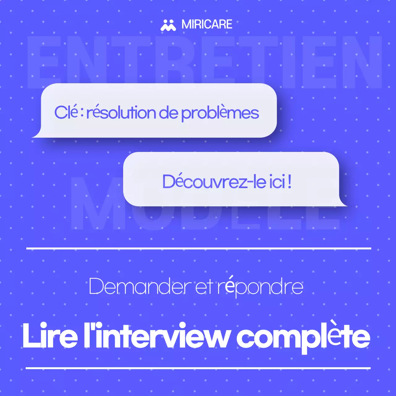 Collection de modèles d'entretiens modernes bleus