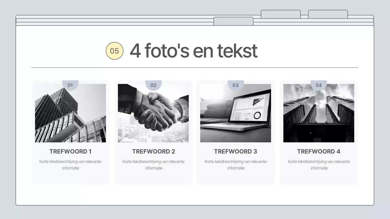 Een eenvoudig, grijs ondernemingsplan