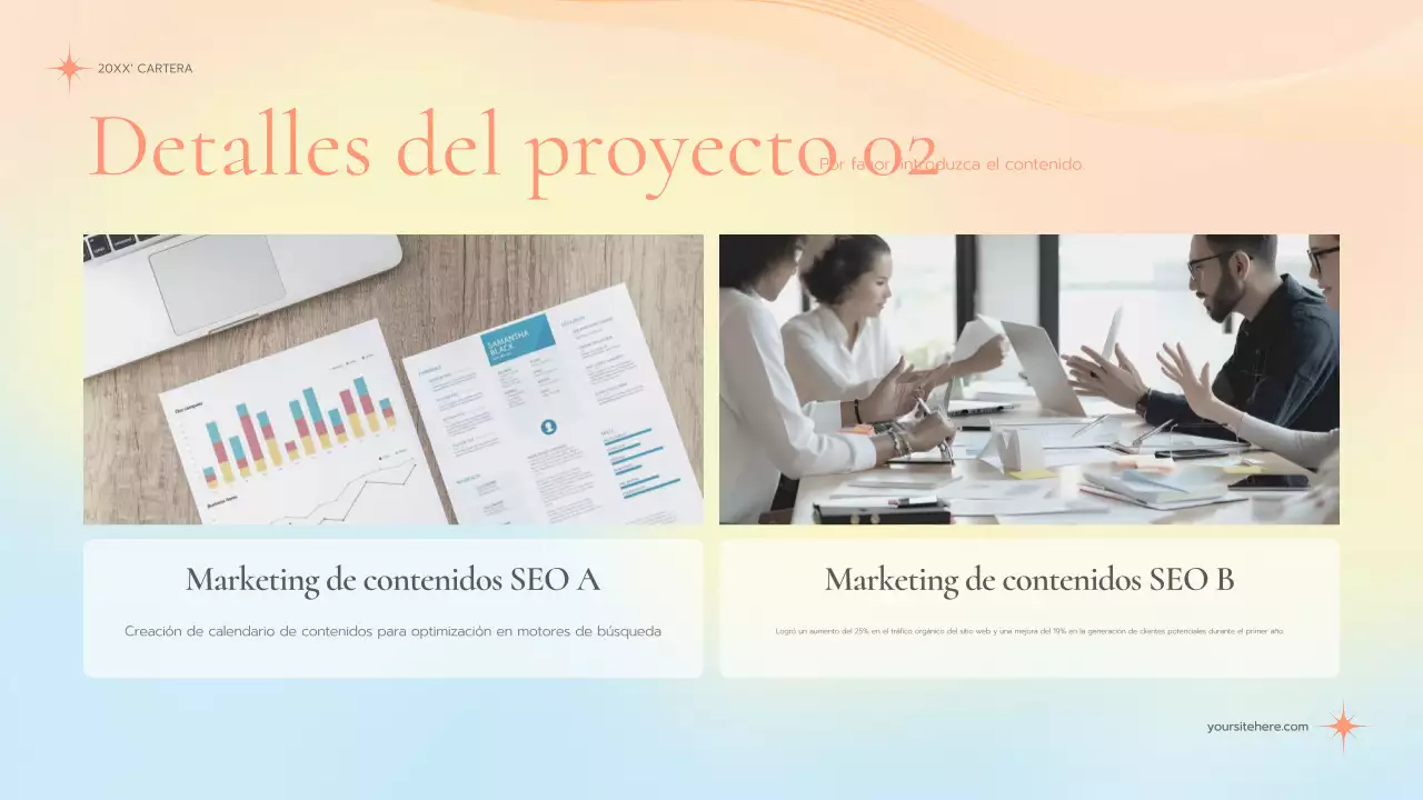 cartera de marketing pastel elegant