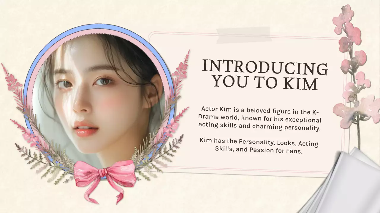 Beige Vintage K-Drama Promotion Presentation