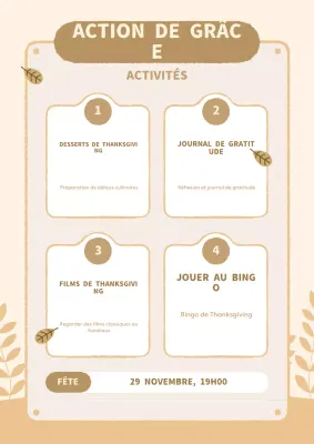 guide d'activités beige clean thanksgiving