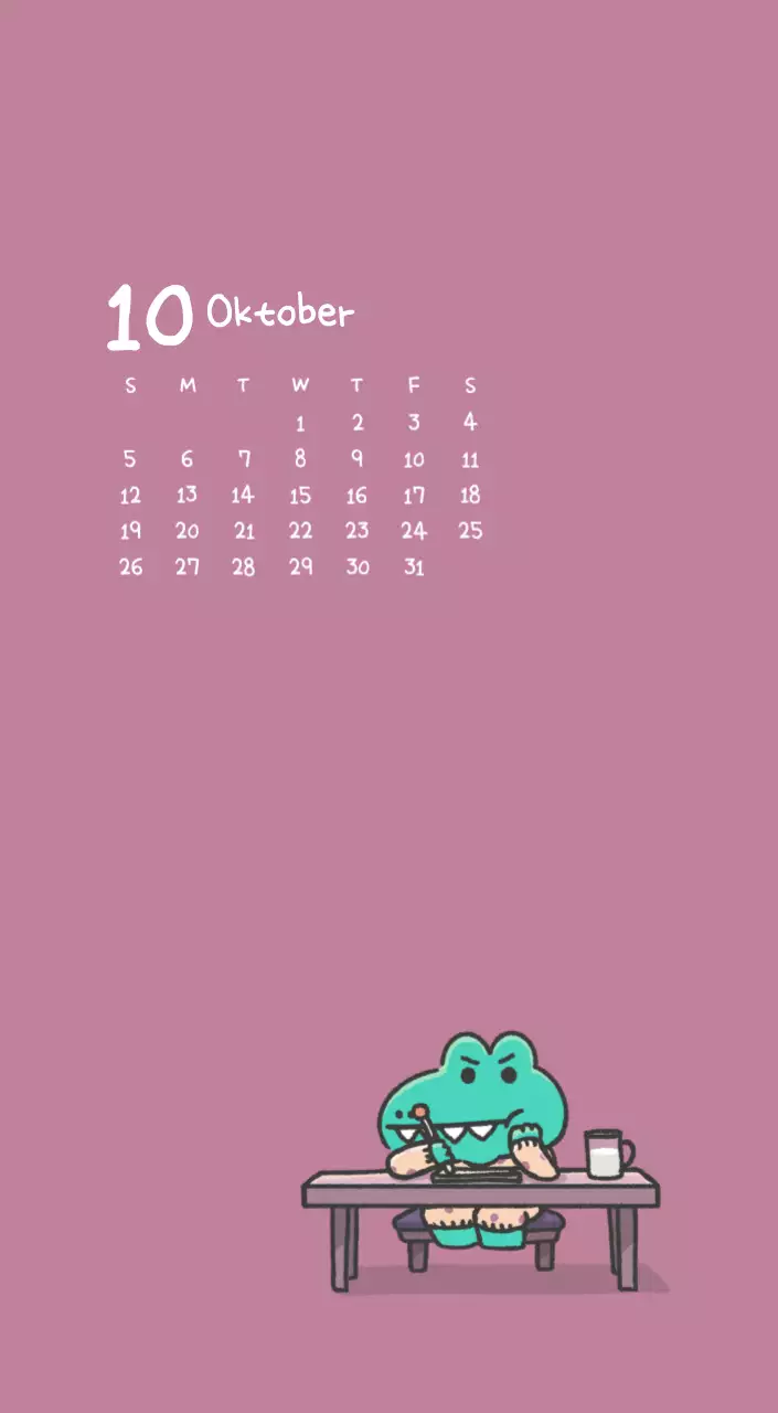 Ein Kalender mit einem niedlichen Ago-Illustrationskonzept