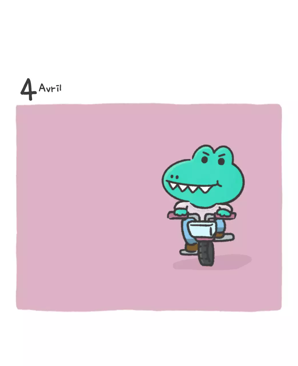 Un calendrier avec un concept d'illustration Ago mignon