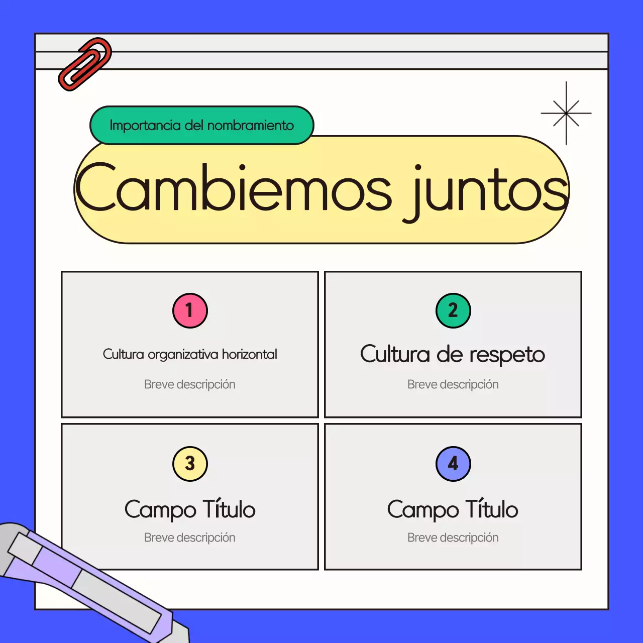 Una guía comercial azul y kitsch