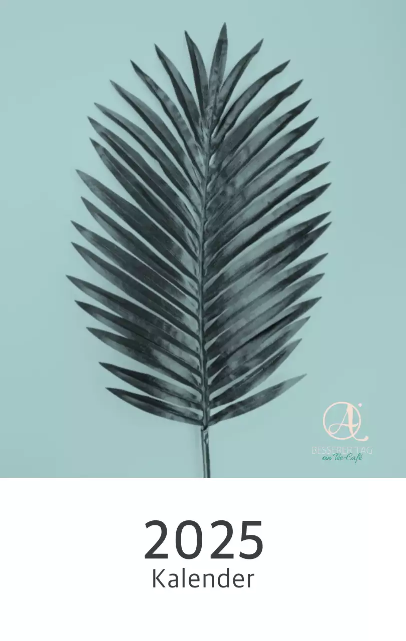 Weißer sauberer botanischer Naturkalender