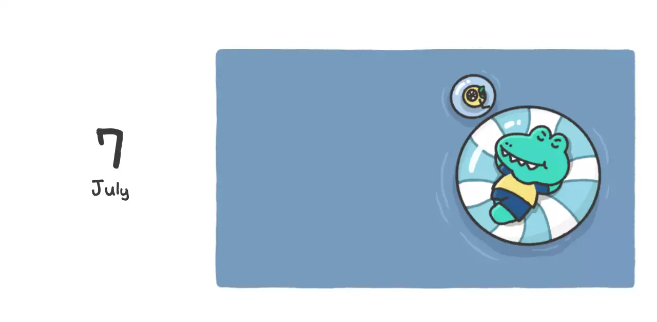 A calendar with a cute Argo illustration concept