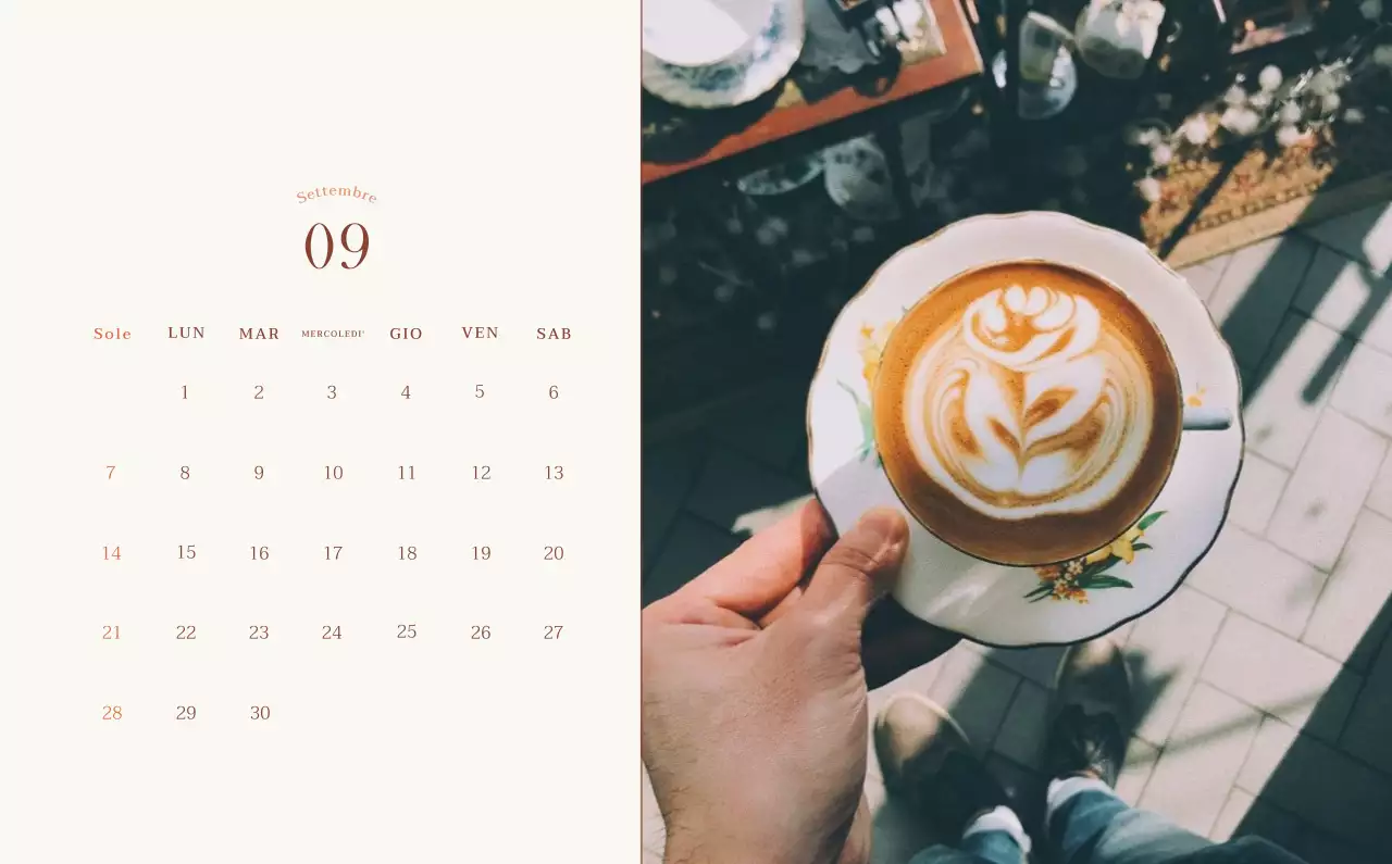 Promuovere il caffè vintage beige