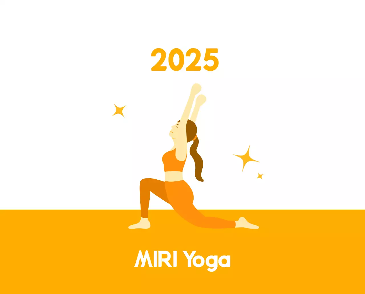 Orange Minimalist Yoga Promotional Calendar