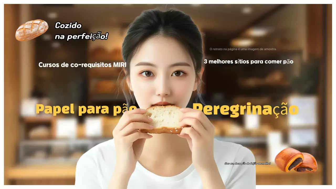 Anúncio de padaria moderno amarelo