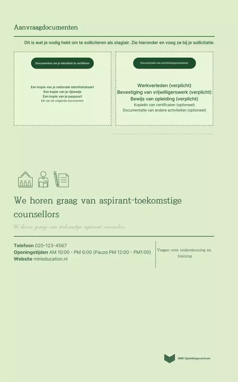 Groen eenvoudig educatief materiaal promoten