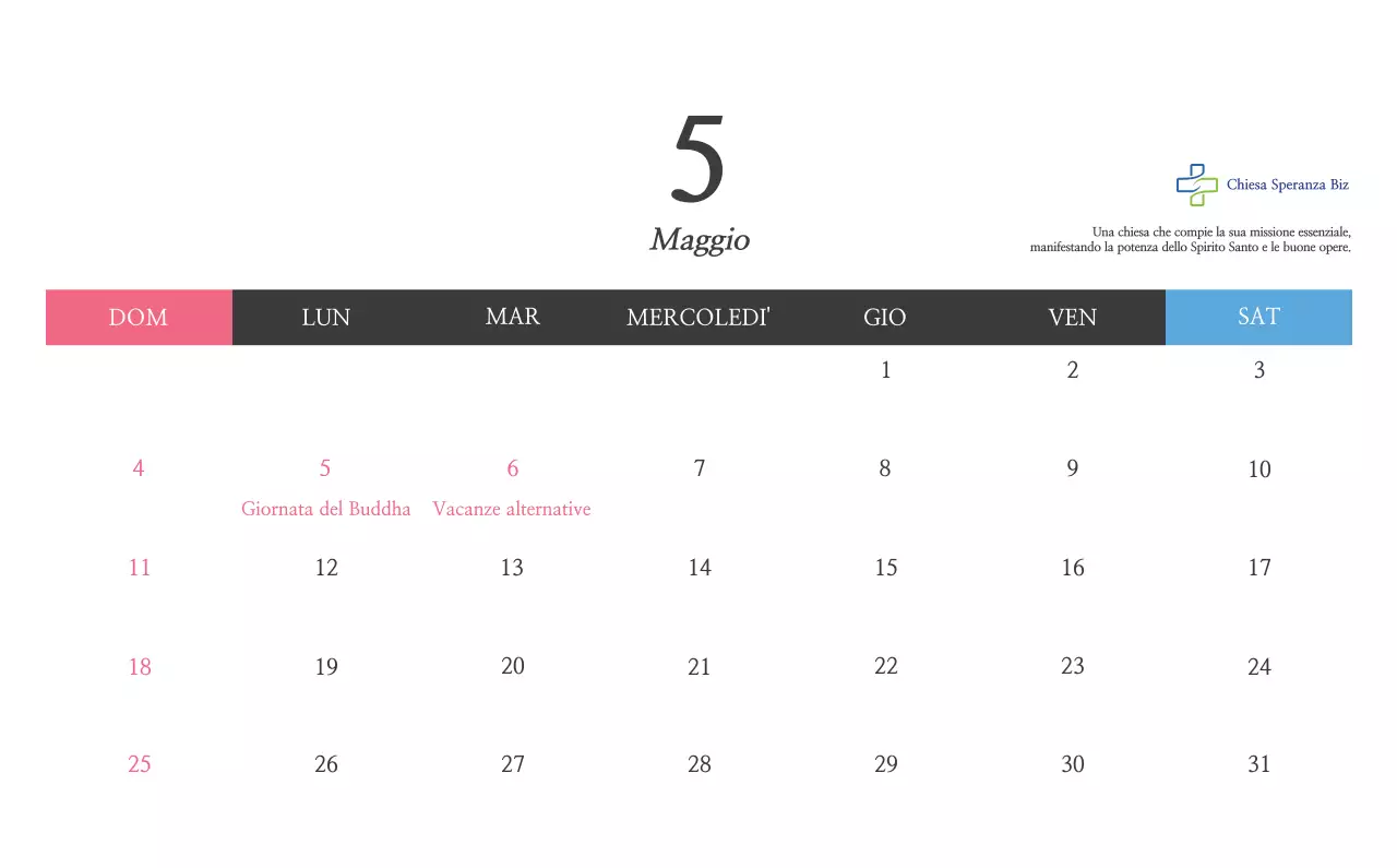 Promozione della chiesa biblica in calligrafia semplice