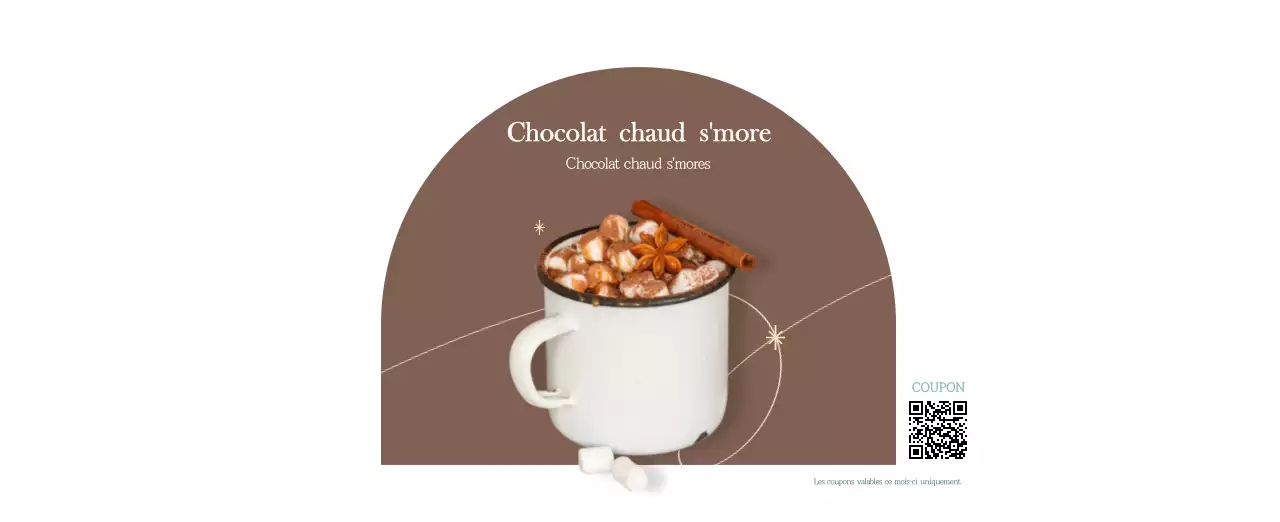 Un calendrier moderne pour les cafés avec des recommandations sur la boisson du mois.